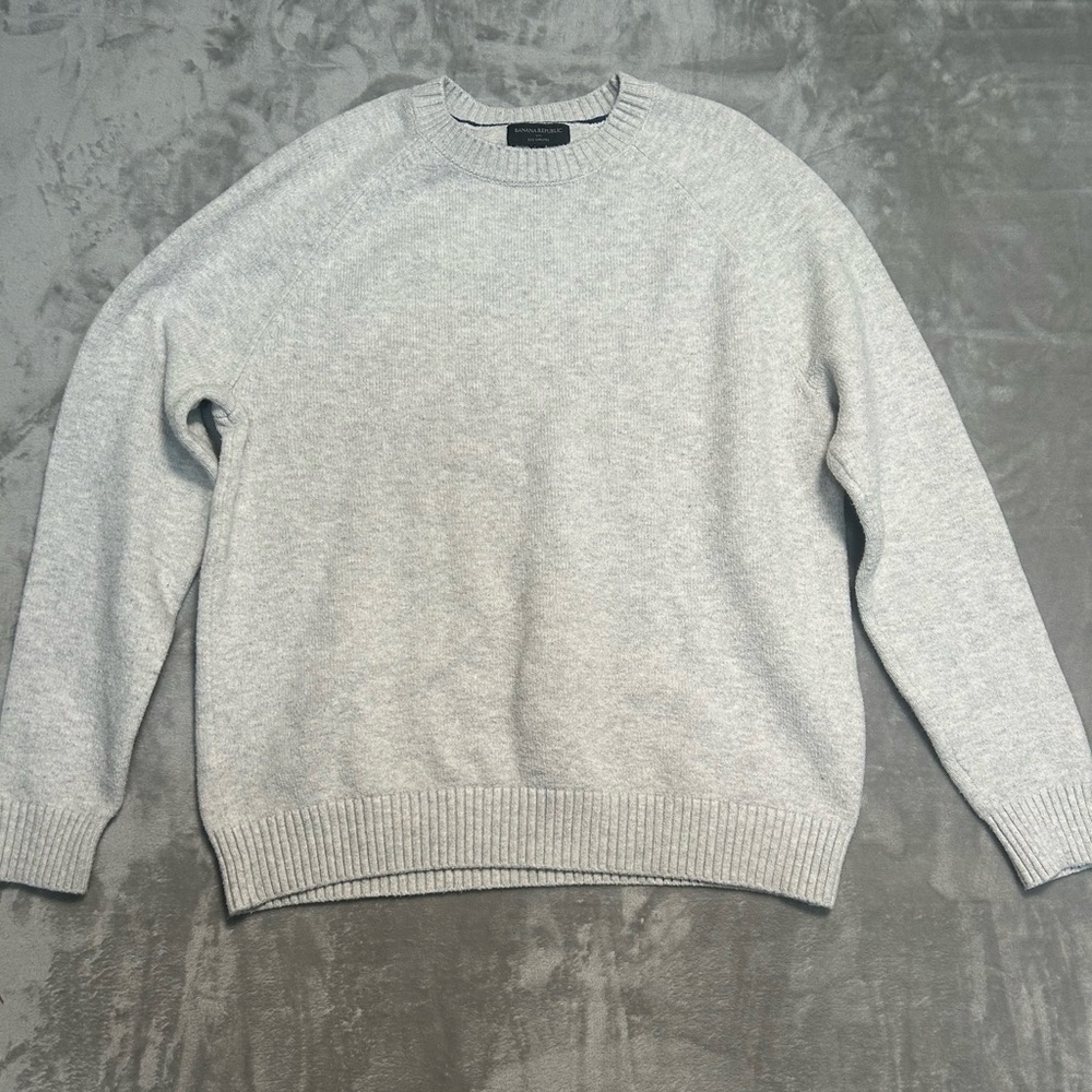 Banana Republic Factory Gray Crew Neck Sweater